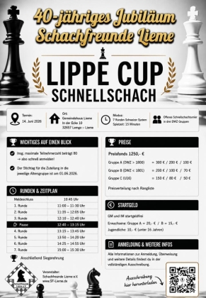 Schnellschachturnier in Lieme